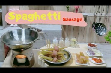 miniature spaghetti | mini cooking recipe,Italian sausage spaghetti