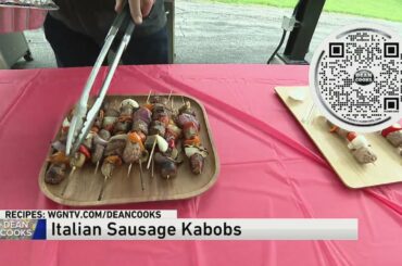 Dean shares his recipe for Italian sausage kabobs and grilled corn pasta salad