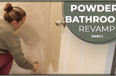 Limewashing Our Powder Bathroom Part.1 || Powder Bathroom Makeover