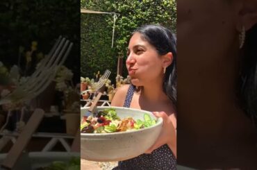 Summery Italian inspired chopped salad on repeat! #choppedsalad #shorts #saladrecipe