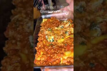 Lasagna Rolls (subscribe for more) #lasagna #foodie #food #cookwithme #italianfood #eatwithme
