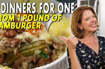 Four Easy Meals from One Pound of Ground Beef - Cooking for One