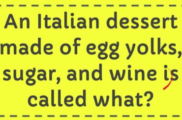 An Italian dessert made of egg yolks, sugar, and wine is called what?