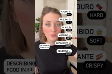 Describing food in Italian #shorts