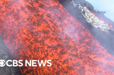 Lava spews from Italy's Mount Etna