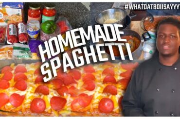 HOW TO MAKE CHEESY BAKED SPAGHETTI | ITALIAN RECIPE | SPAGHETTI CASSAROLE W/ PEPPERONI RECIPE