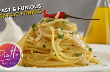 The BEST Spaghetti Aglio Olio Recipe - FAST and FURIOUS Italian Pasta