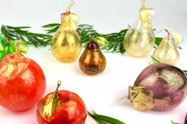 My Italian Decor  - Made in Italy - Murano Glass Amber Pear