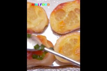 Italian Food Miniature Tomato Bruschetta Recipe   ASMR Cooking Mini Food
