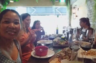 Having lunch with  friends at Italian Retaurant..