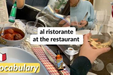 Italian Vocabulary and Custom (bill, tipping, ecc.) at the Restaurant (subtitles)