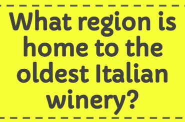 What region is home to the oldest Italian winery?
