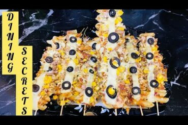 pizza pasta | stick pizza pasta by Dining Secrets | pizza at home | pizza pasta | chizious pizza