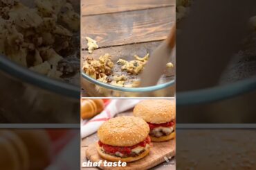 Italian burger#chef taste#easy recipes in 1min like share comment subscribe