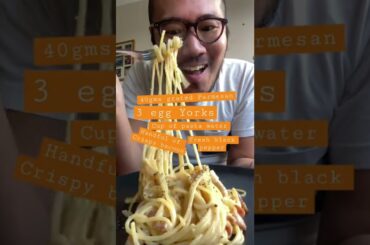 Today’s lunch carbonara (without cream)