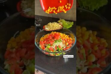 Yummy creamy Pasta salad recipe in 30 seconds , quick and easy recipe , oddly Satisfying video