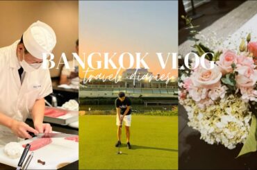 Bangkok Travel Vlog | cafe hopping, golf, flower arrangement, pufferfish omakase, italian food