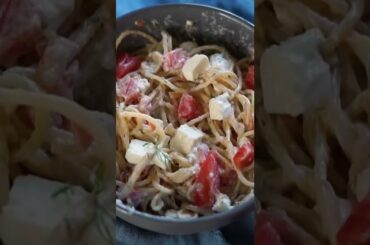 Spaghetti with cheese and tomatoes /Incredible Italian pasta on your table #shorts