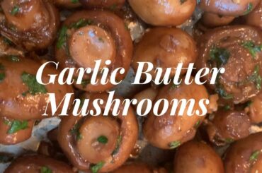 Butter Garlic Mushroom Recipe | Garlic Butter Wine Sauce #shorts