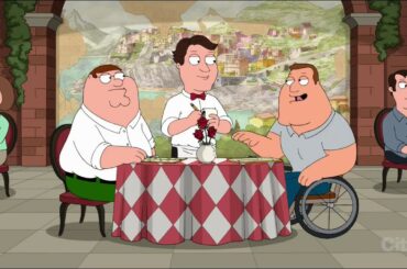Family Guy - Going out to dinner with someone thats been to Italy