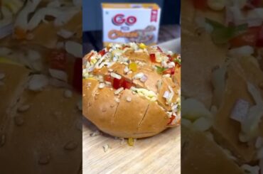 Created something new with veggies and Pizza Cheese- Everyone Loves Cheesy Garlic Bread #shorts