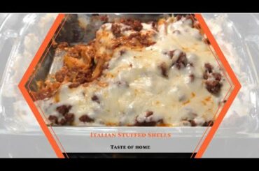 CHEESY ITALIAN STUFFED SHELLS WITH GROUND BEEF RECIPE