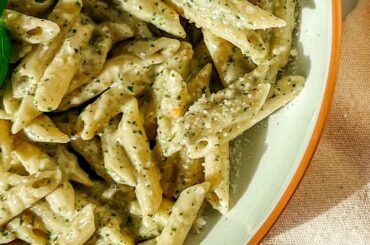 The only way I make basil pesto pasta. #shorts #food #pasta