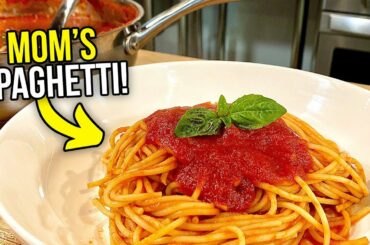 My Italian Mom Made This Spaghetti 10x Week! | EASY Tomato Sauce Recipe