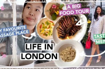 Living Alone in London: Week in my life, big food tour eating around the city + Thai massage spot
