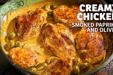 One Pan Smoked Paprika Chicken, Cream Sauce, Easy to Make!