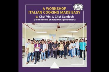 Italian Workshop | ITM Institute of Hotel Management | #shorts