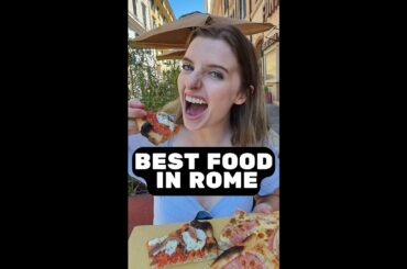 BEST FOOD IN ROME IN 13 SECONDS #rome #italy #food #travel #shorts