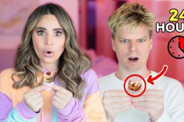 We ONLY ate TINY FOOD For 24 Hours Challenge!