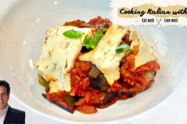 Roasted Eggplant with Feta Cheese Cooking Italian with Joe