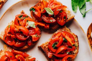 Easy Cherry Tomato Bruschetta | Minimalist Baker Recipes