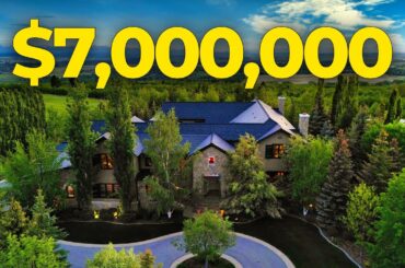 Touring a $7,000,000 Calgary Mega Mansion w/ a 25 Meter Pool!  -  A Tuscan Luxury Estate
