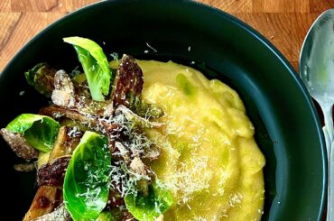 Polenta Trumpets & Brussels two ways Wine: Palazzo Della Torre