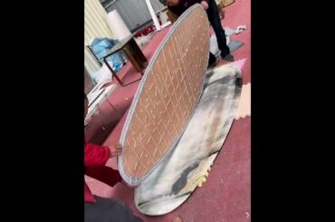 Italian natural luxury stone water drop table custom