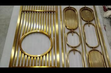 Big Partition Steel Matt Gold Finish #italian #french #manufacturing #furniture