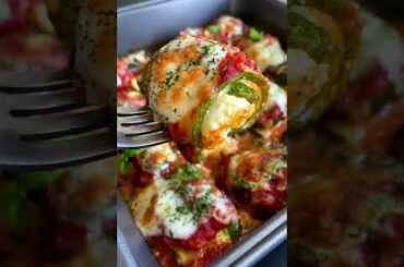 Ricotta Zucchini Lasagna Rolls #italianrecipe #italianrecipes by themodernnonna