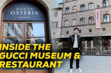 INSIDE THE GUCCI MUSEUM & RESTAURANT IN FLORENCE, ITALY