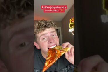 Eating the spiciest pizza I can find! #shorts #spicy #food