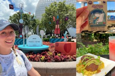 EPCOT Food & Wine Festival 2022 Trying ONLY New Foods + New Spaceship Earth Show & a Rocket Launch!