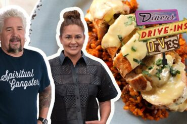 Guy Fieri Eats Sous Vide Chicken with Trifongo | Diners, Drive-Ins and Dives | Food Network