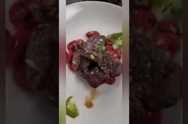 Cubed Fillet Mignon Sauteed Grape Tomatoes, Rosemary #shorts #asmrfood #italiancuisine #italianfood