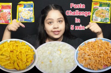 3 Different Maggi Pasta Eating Challenge | Pasta eating challenge | Italian Food Challenge