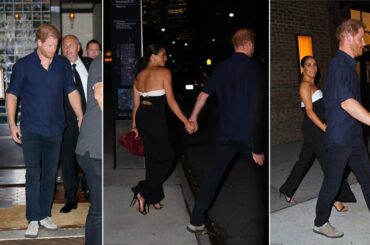 Harry and Meghan spotted leaving NYC Italian restaurant!
