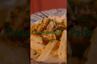 Chicken Alfredo Pasta #pastarecipe #pastasauce #italian #spicy #restaurantstyle #friedchicken