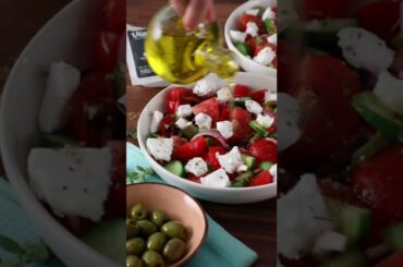 Greek salad or else "Horiatiki". #vegan