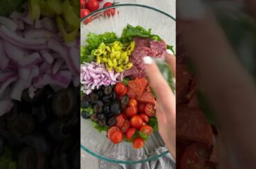 LOADED ITALIAN SALAD | Keto Recipes For Beginners | Low Carb Recipes | Keto Diet Plan #shorts